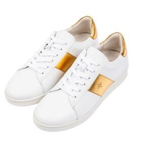 Joyasol paisley sneakers in gold/white 39